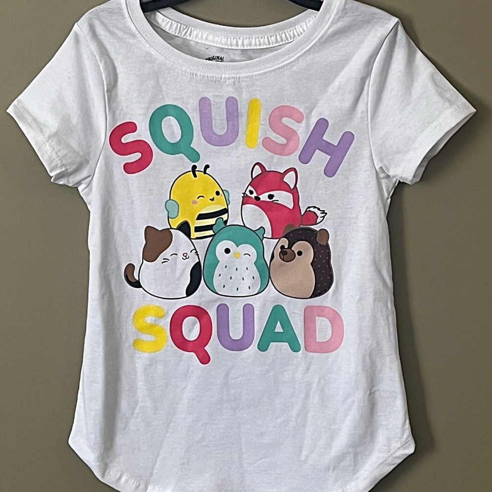 PICK 3/$15.00 Kids White 'Squish Squad' Graphic T-Shirt